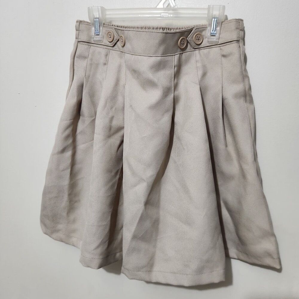 Izod Skirt Uniform For Girls Size 16 Beige Pleated Skort. New - Picture 6 of 10